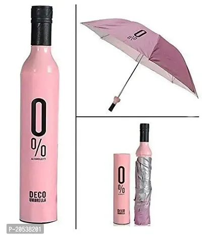 ALL IN ONE ELECTRONICS-umbrella new Windproof Double Layer Umbrella with Bottle Cover Umbrella for UV Protection  Rain | Outdoor Car Umbrella for Women  Men (Design  Color As Per Availability).
