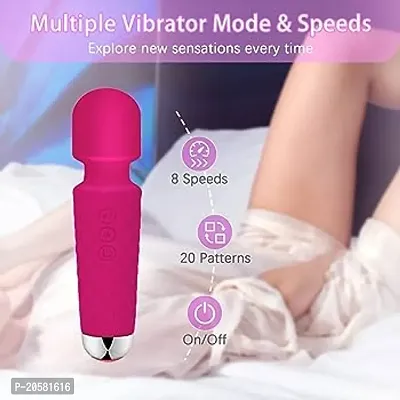 ALL IN ONE ELECTRONICS-Personal Body Massager for Women, Men, Rechargeable Wireless Vibration Machine for Female with 20 Vibration Modes, 8 Speeds and Water Resistant, Flexible Head .