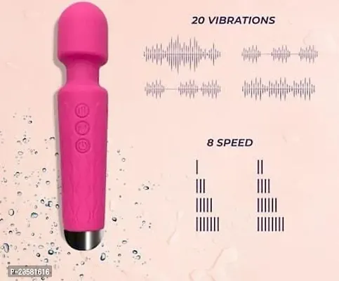ALL IN ONE ELECTRONICS-Personal Body Massager for Women, Men, Rechargeable Wireless Vibration Machine for Female with 20 Vibration Modes, 8 Speeds and Water Resistant, Flexible Head .-thumb3