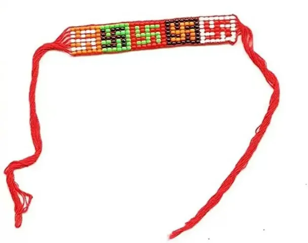 Swastik Band Bracelet Fashion Beaded Swastik Red Bracelet for Girls Boys