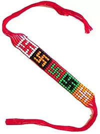 Swastik Band Bracelet Fashion Beaded Swastik Red Bracelet for Girls Boys-thumb1