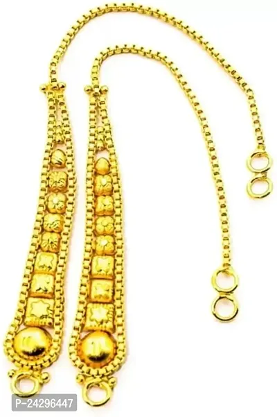Ear chain (kanoti) gold plated women  girls use Brass, Alloy Ear Thread