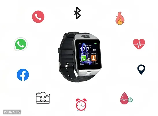 09 Bluetooth Smart Watch Camera Sim Slot For Smartwatch(Muticolour Strap, Free)-thumb0