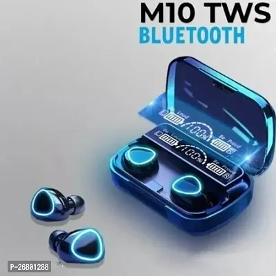 Stylish M10 Tws Bluetooth In Ear Earbuds Wireless Earbuds Bluetooth 5.2 Headphones Bluetooth Headset Black, True Wireless-thumb0