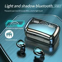 Stylish Wireless Bluetooth Headset With Power Bank M10 Bluetooth Headset Bluetooth Headset Black, True Wireless-thumb1