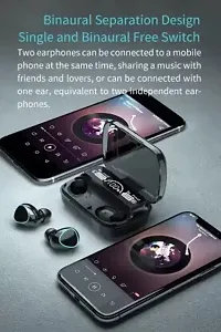 Stylish M 10 Wireless Earbuds With Support Upto 6-8Hrs Playtime Powerful Bass Bluetooth Headset Black, True Wireless-thumb2