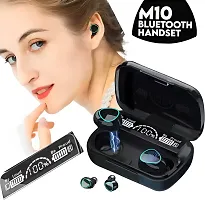 Stylish M10 Tws 2200 Mah Power Bank Charging Box Earbuds With Mic Bluetooth Headset Black, True Wireless-thumb3