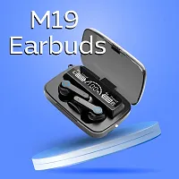 Stylish M19 Wireless Earbuds Headset Earbuds Tws Earphone Touch Control Bluetooth Headset Multicolor, True Wireless-thumb2