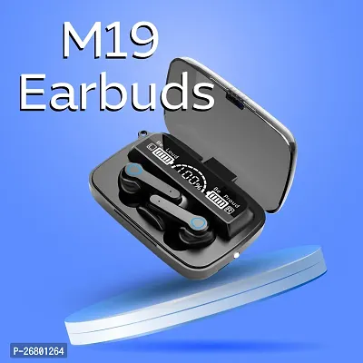 Stylish M19 Wireless Earbuds Headset Earbuds Tws Earphone Touch Control Bluetooth Headset Multicolor, True Wireless-thumb3