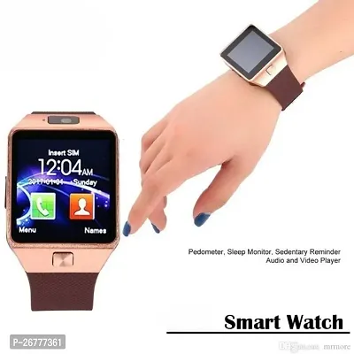 Dz99 Smart Watch Wrist Watch Phone With Camera and Sim Card Smartwatch(Muticolour Strap, Free)-thumb0