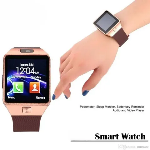Dz99 Smart Watch Wrist Watch Phone With Camera and Sim Card Smartwatch(Muticolour Strap, Free)