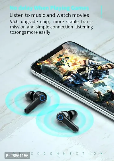 Stylish M19 Wireless Headphone With Powebank Touch F1 Bluetooth Headset Bluetooth Headset Black, True Wireless-thumb3