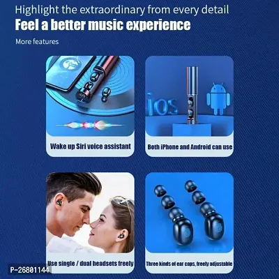 Stylish N21 Earbuds Touch Control Wireless Bluetooth 5.2 Tws With Microphone Bluetooth Headset Black, In The Ear-thumb4