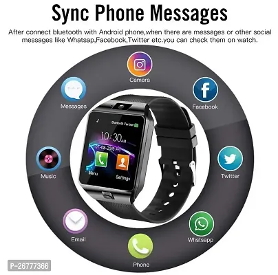 D-09 Bluetooth Smartwatch With Sim Slot Smartwatch Smartwatch(Multicolor Strap, Free Size)-thumb0