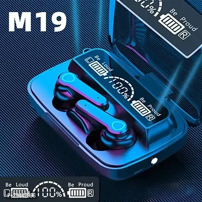 M19 Gaming Bluetooth Earphones with Touch Control Dual LED Charging Display Bluetooth Headset  (Black, True Wireless)12-thumb0