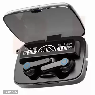 M19 Earbuds TWS Earphone Touch Control Digital Display wireless Bluetooth Headset  (Black, True Wireless)-thumb0