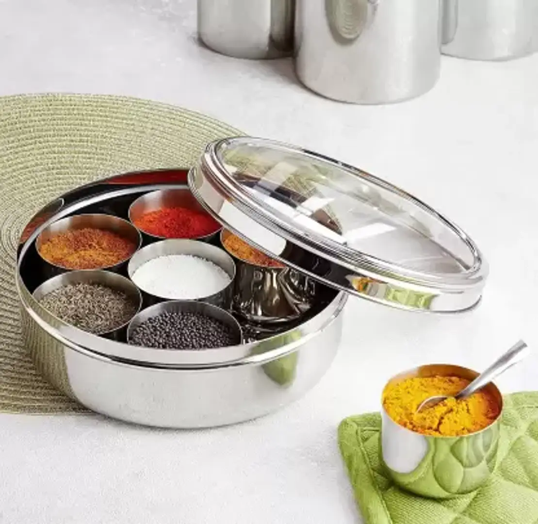 Spice Box / Stainless Steel Spice Box/ 12 Spices / XL Spice Holder/ Masala  Dabba / Indian Spices / Kitchen Spice Organizer / Gift Box 