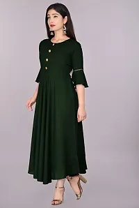 Trendy Green Ethnic Flared Kurti For Women-thumb3