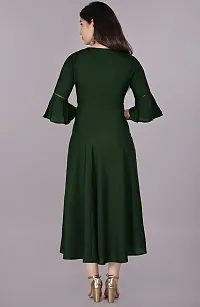 Trendy Green Ethnic Flared Kurti For Women-thumb2