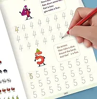 Magic Handwriting Practice Book for Kids Magic Practice Copybook with Auto Disappear Ink Pen (4 Book + 10 Refill+ 1 Pen +1 Grip)  Capital Letters, Small Letters, Patterns and Numbers-thumb1