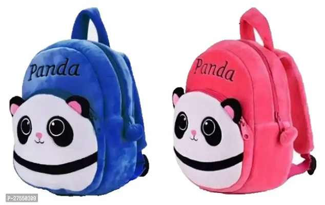 Kids School Bag Classy Printed Nursery Child cute and Stylish Cartoon Panda Bag Combo