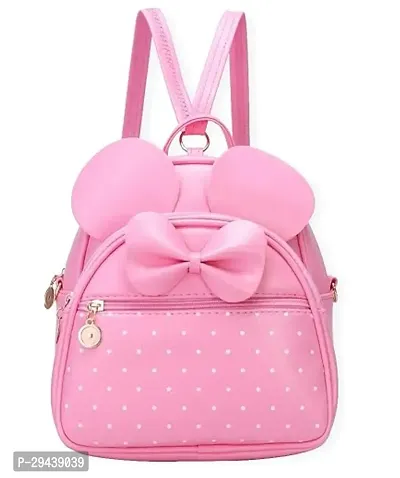Cute Mini PU Leather Backpack Small Daypacks Convertible Shoulder Bag Purse for Girl and Women-thumb0