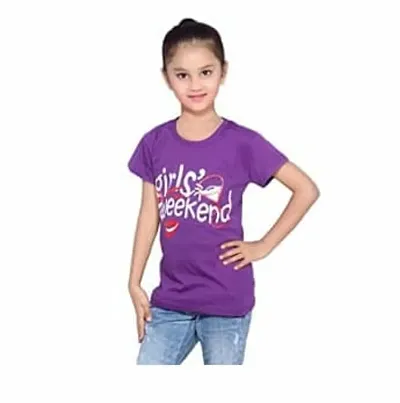 Girl's Cotton Printed T-Shirts