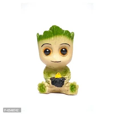 Miniature garden decoration Baby Grut with Nest statues items for Plant and garden, home decor and gift-thumb0