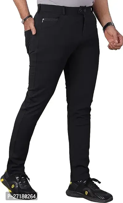 Stylish Polyester Blend Casual Trouser for Men