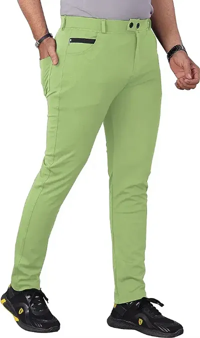 Stylish Polyester Blend Casual Trouser for Men