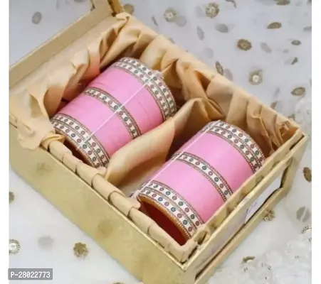 Pink Colour New Designer Chooda Set Bangles