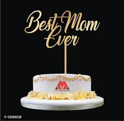 Classic Cake Topper Best Mom For Birthday/MotherS Party Cake Decoration