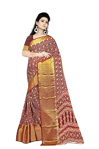 Lovly Women's Printed Moss Chiffon Beautiful Ethinic Wear Saree With Unstiched Blouse Piece (A_V_M_16062072-Maroon)-thumb2