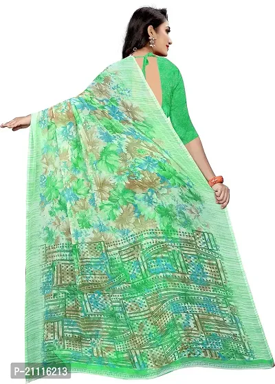 Lovly Women's Printed Weightless Fabric Beautiful Ethinic Wear Saree With Unstiched Blouse Piece (A_V_M_16062114-LightGreen)-thumb4