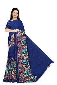 Lovly Women's Georgette Digital Prints Saree With Unstitched Blouse Piece - Festival | Party | Wedding (V-111)-thumb1