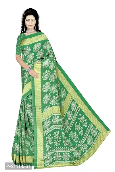 Lovly Women's Crepe Silk Printed Saree With Unstitched Blouse Piece - Festival,Party,Wedding (A-M-S-122)-thumb0