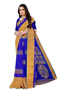 Lovly Women's Printed Moss Chiffon Beautiful Ethinic Wear Saree With Unstiched Blouse Piece (A_V_M_16062045-RoyalBlue)-thumb2