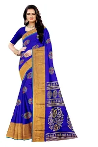 Lovly Women's Printed Moss Chiffon Beautiful Ethinic Wear Saree With Unstiched Blouse Piece (A_V_M_16062045-RoyalBlue)-thumb1