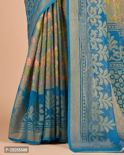 Fancy Brasso Saree With Blouse Piece For Women-thumb3