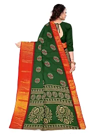 Lovly Women's Printed Moss Chiffon Beautiful Ethinic Wear Saree With Unstiched Blouse Piece (A_V_M_16062041-Green)-thumb3