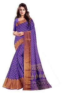 Lovly Women's Foil Print Moss Chiffon Beautiful Ethinic Wear Saree With Unstiched Blouse Piece (A_V_M_16062106-Purple)-thumb1