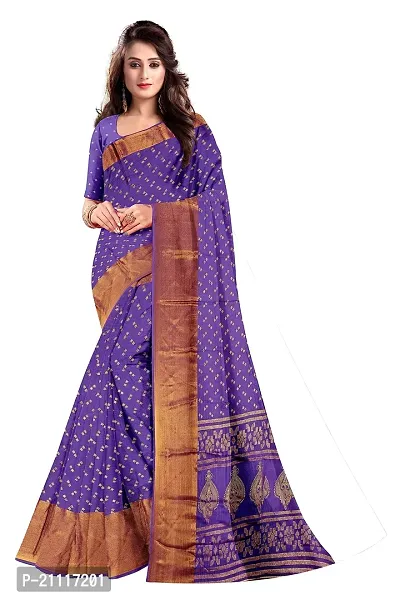 Lovly Women's Foil Print Moss Chiffon Beautiful Ethinic Wear Saree With Unstiched Blouse Piece (A_V_M_16062106-Purple)-thumb2