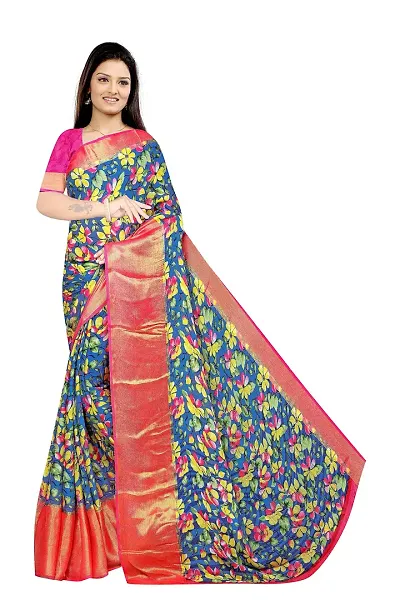 Lovly Women's Moss Chiffon Beautiful Ethinic Wear Saree With Unstiched Blouse Piece (A_V_M_16062069-Turquoise)