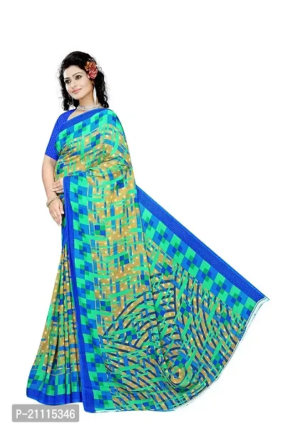 Lovly Women's Georgette Digital Prints Saree With Unstitched Blouse Piece - Festival | Party | Wedding (V-178)-thumb3