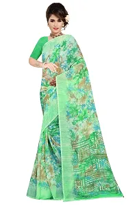 Lovly Women's Printed Weightless Fabric Beautiful Ethinic Wear Saree With Unstiched Blouse Piece (A_V_M_16062114-LightGreen)-thumb2