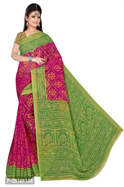 Fancy Chiffon Saree With Blouse Piece For Women-thumb0