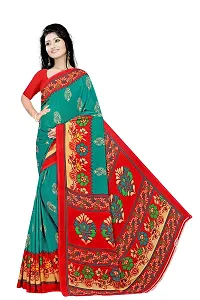 Lovly Women's Georgette Digital Prints Saree With Unstitched Blouse Piece - Festival | Party | Wedding (V-196)-thumb1