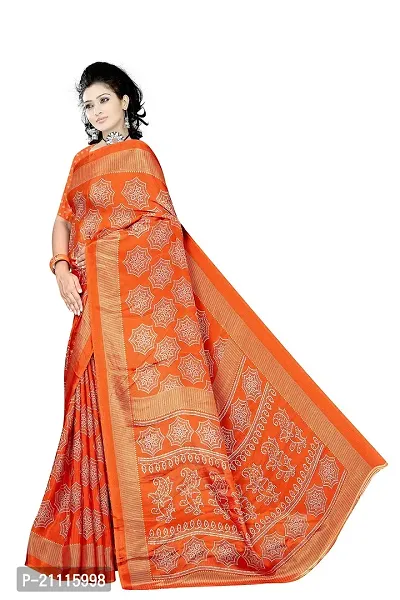 Lovly Women's Crepe Silk Printed Saree With Unstitched Blouse Piece - Festival,Party,Wedding (A-M-S-118)-thumb2