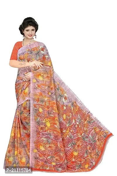 Lovly Women's Printed Weightless Fabric Beautiful Ethinic Wear Saree With Unstiched Blouse Piece (A_V_M_16062118-BabyPink)-thumb0