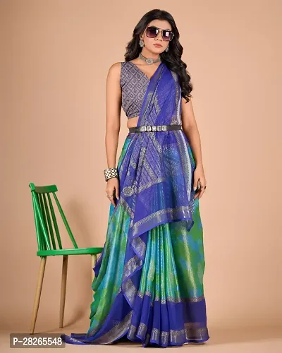 Fancy Chiffon Saree With Blouse Piece For Women